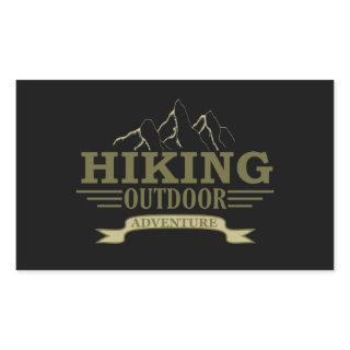 Outdoor hike hikers hiking adventure  rectangular sticker