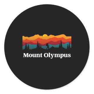 Outdoor Hiking Nature Mount Olympus National Park  Classic Round Sticker