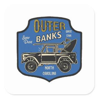 Outer Banks NC Badge Square Sticker