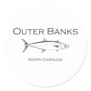Outer Banks North Carolina King Mackerel Classic Round Sticker