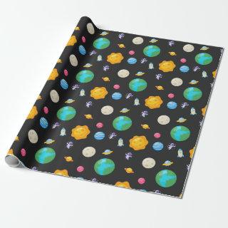 Outer Space Astronaut Planets Birthday
