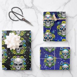 Outer Space Extraterrestrial Alien Skulls    Sheets