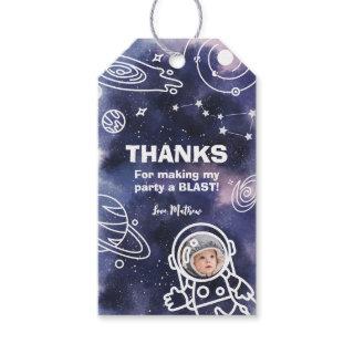 Outer Space Planets Astronaut 1st Birthday Boy Gift Tags