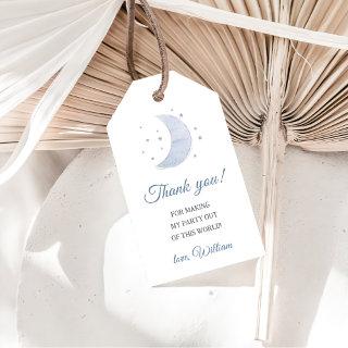 Outer Space Planets Rocket Ship Thank you Gift Tags
