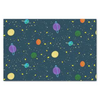 Outer Space Planets & Stars in Unknown Galaxy Tissue Paper