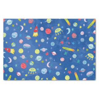 Outer Space UFO Rocket Planet Pattern Gift Tissue Paper