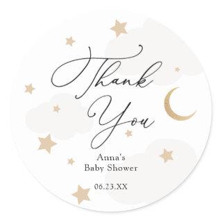 Over the Moon Baby Shower Gift Classic Round Stick Classic Round Sticker