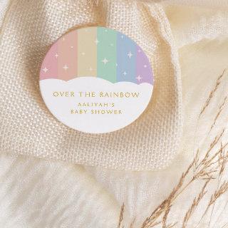Over the Rainbow Custom Colorful Favor Classic Round Sticker