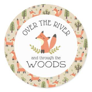 Over the River and Through the Woods Classic Round Sticker
