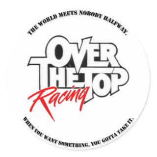 Over The Top Racing Zap Classic Round Sticker