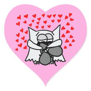Owl and Mouse Hugging Sticker