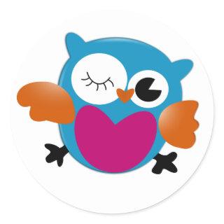 Owl Classic Round Sticker
