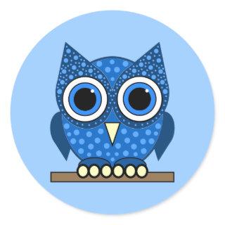 owl classic round sticker