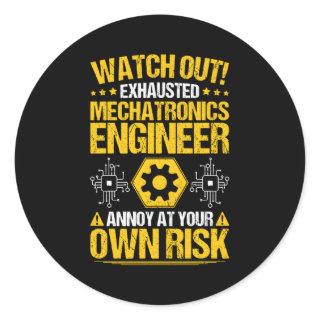 Own Risk Mecronics Engineer Classic Round Sticker