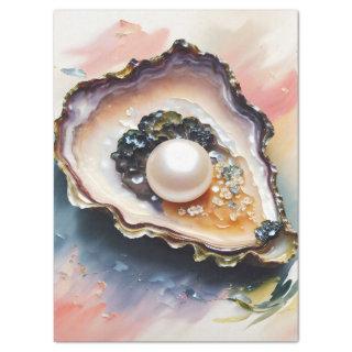 Oyster With Pearl Shellfish Tissue Paper