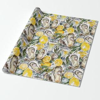 Oysters lemons and champagne