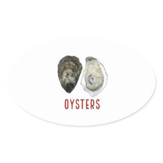 OYSTERS OVAL STICKER