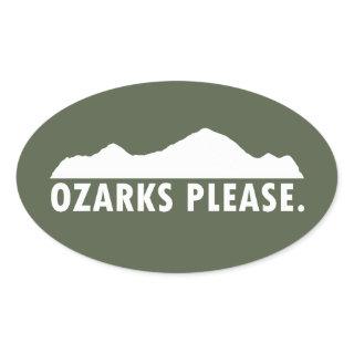 Ozarks Please Oval Sticker