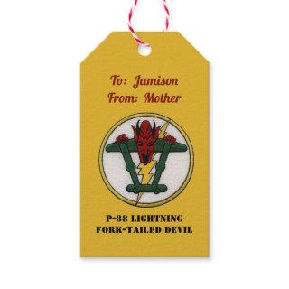 P-38 Fork-Tailed Devil Design Matching Gift Tags