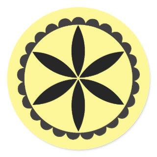 PA Dutch Rosette Classic Round Sticker