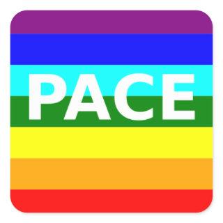 Pace(Peace) Flag Italian Square Sticker