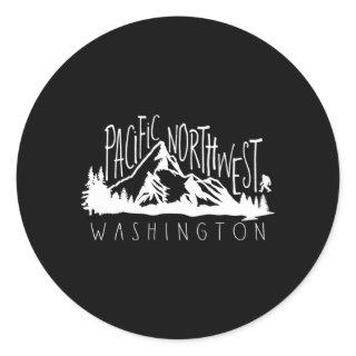 Pacific Northwest Washington Classic Round Sticker