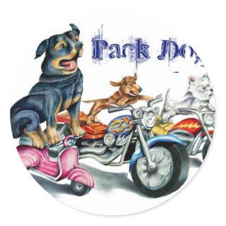 Pack Dogs Classic Round Sticker