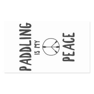 Paddling Is My Peace Rectangular Sticker