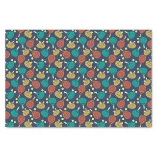 Padel Tennis Rackets and Balls Patterned Tissue Paper