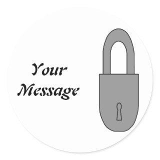 Padlock Classic Round Sticker