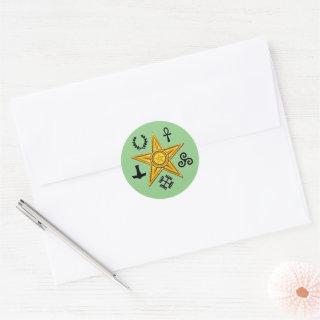 Pagan Barnstar Symbols Classic Round Sticker