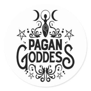 Pagan Goddess Classic Round Sticker
