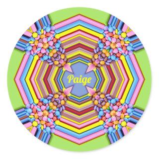 PAIGE EASTER ~ WOW! Multicolored Candy for Easter~ Classic Round Sticker