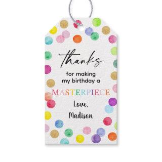 Paint Spots Art Party Paint Party Birthday Gift Tags