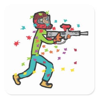 Paintball Square Sticker