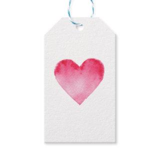 Painted heart gift tag