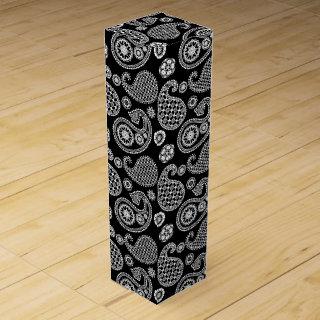 Paisley pattern, Black and White Wine Box