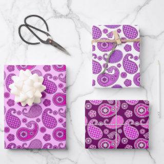 Paisley Pattern, Shades of Orchid and Purple  Sheets