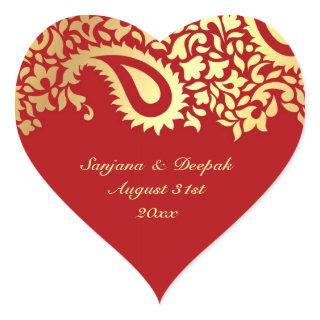 Paisleys Elegant Indian Wedding Sticker