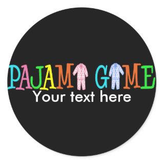 Pajama Game Customize It! Classic Round Sticker