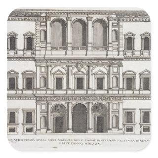 Palazzo Farnese, from 'Palazzi di Roma', part I, p Square Sticker