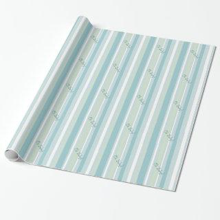 Pale Blue and Green Stripes Pattern