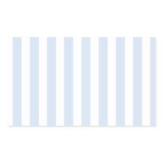 Pale blue and white candy stripes rectangular sticker