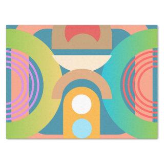 Pale Minimalist Abstract Geometric Shapes  Tissue Paper