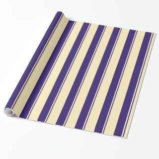 Pale Yellow and Blue Beach Stripe