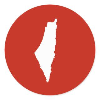 PALESTINE MAP CLASSIC ROUND STICKER
