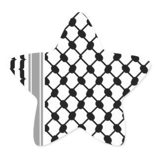 Palestinian Hatta Keffiyeh Kufiya Folk (2 Pattern) Star Sticker