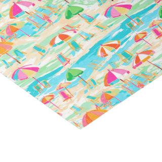 Palm Beach Tropical Island Chairs and Umbrellas Tissue Paper