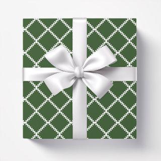 Palm leaf dark green trellis