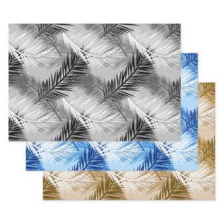 Palm Leaf Print, Green, Black/White, Blue, Tan  Sheets